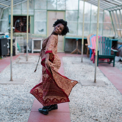 Warehouse Summer Closeout: Aanya Adjustable Long Kaftan Dress