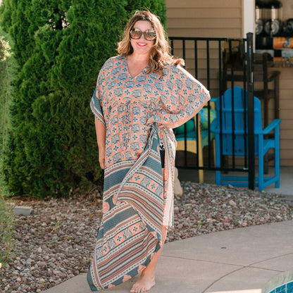 Warehouse Summer Closeout: Aanya Adjustable Long Kaftan Dress