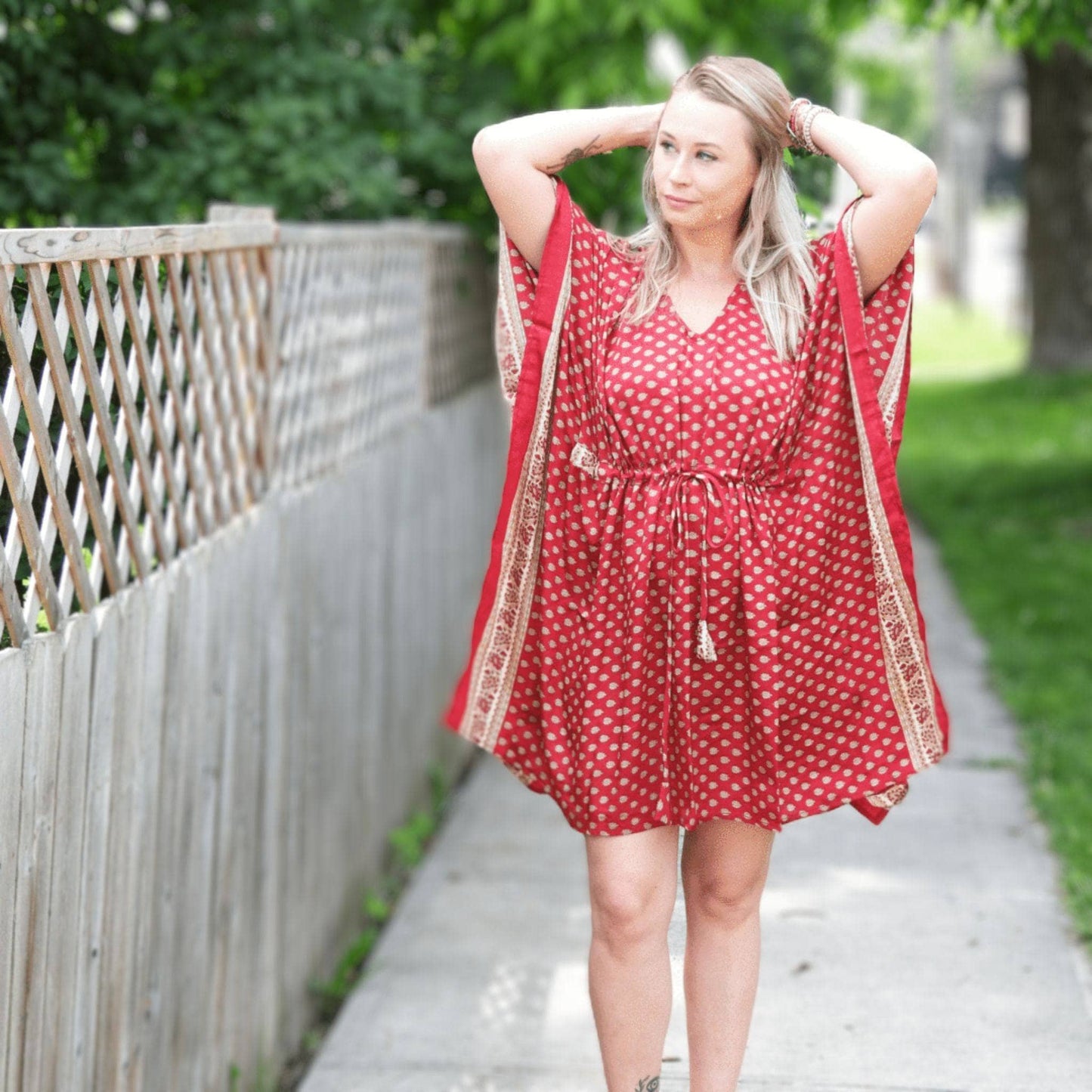 Warehouse Summer Closeout: Aanya Adjustable Short Kaftan