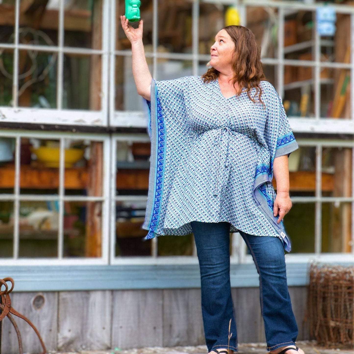 Warehouse Summer Closeout: Aanya Adjustable Short Kaftan